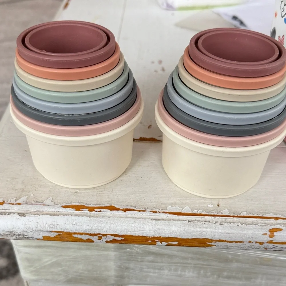 Stackable Rainbow Nesting Cups for Kids